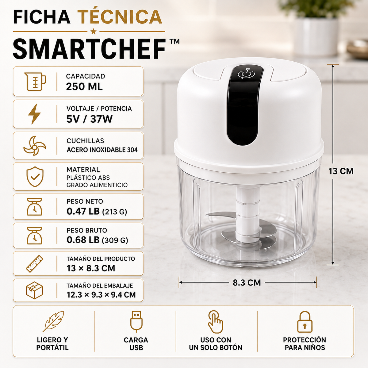 (2x1) SmartChef™ | Picadora Eléctrica